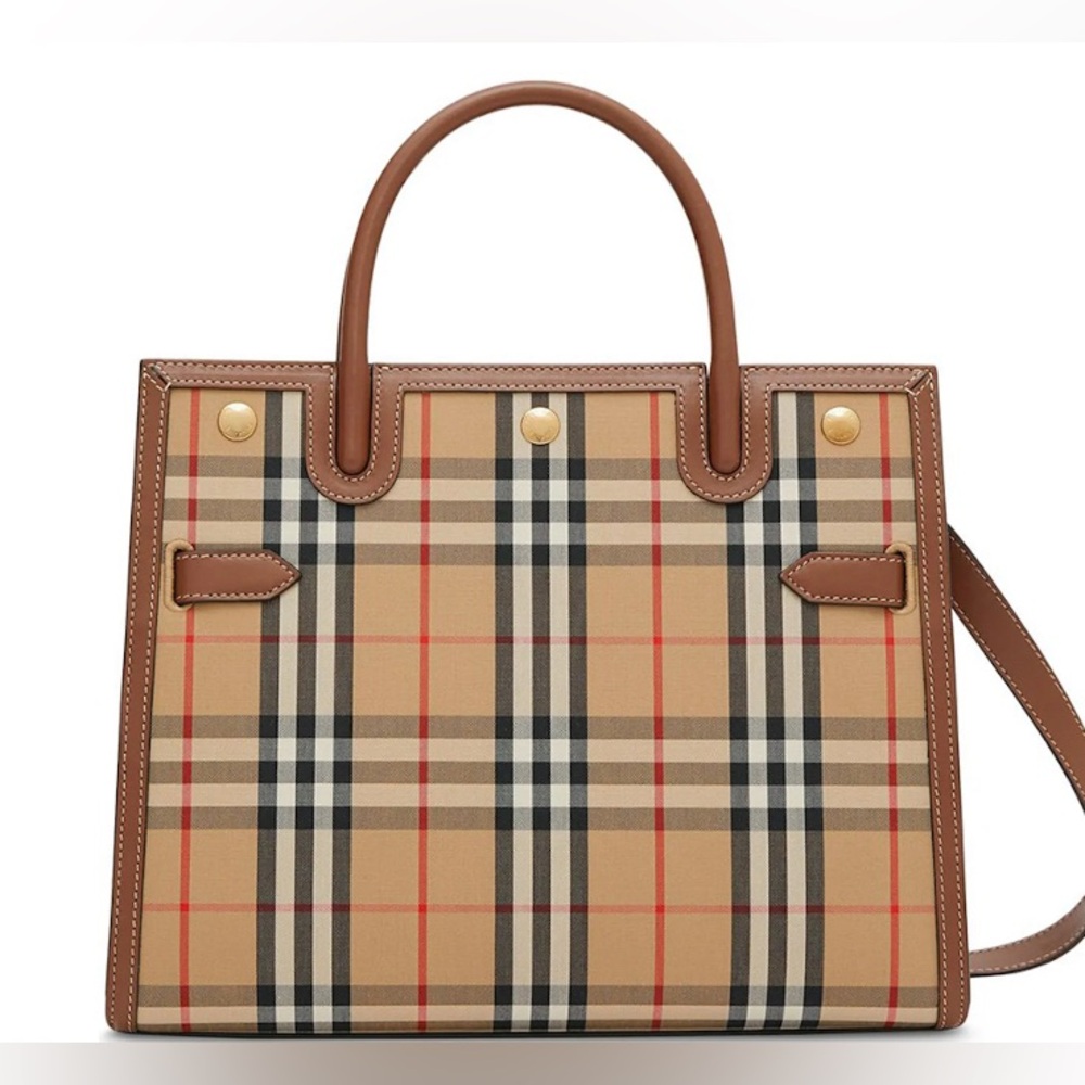 Burberry Brown Vintage Check Two Handle Small bag